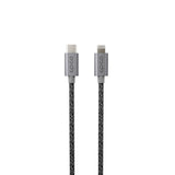 Epico Braided USB-C to Lightning Cable PD 60W - 120cm - Grey