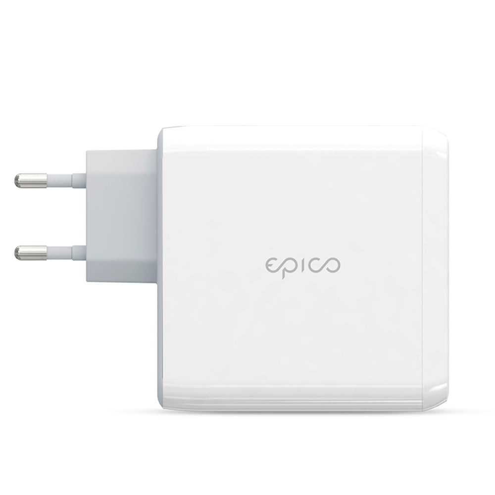 Epico Wall Charger PD 100W GaN w. 2 x USB-C & 1 x USB-A - White