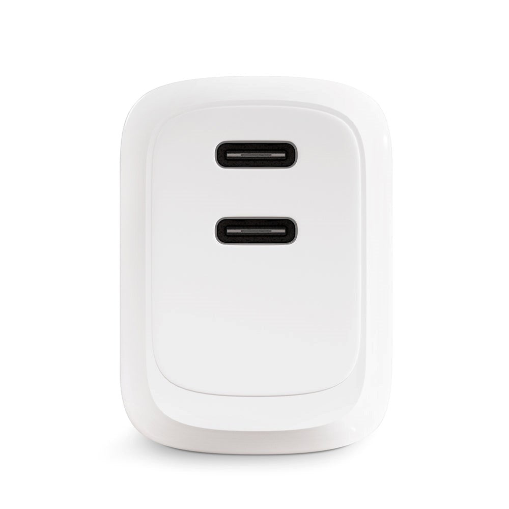 Epico Dual Wall Charger PD 45W w. 2 x USB-C - White