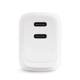 Epico Dual Wall Charger PD 45W w. 2 x USB-C - White