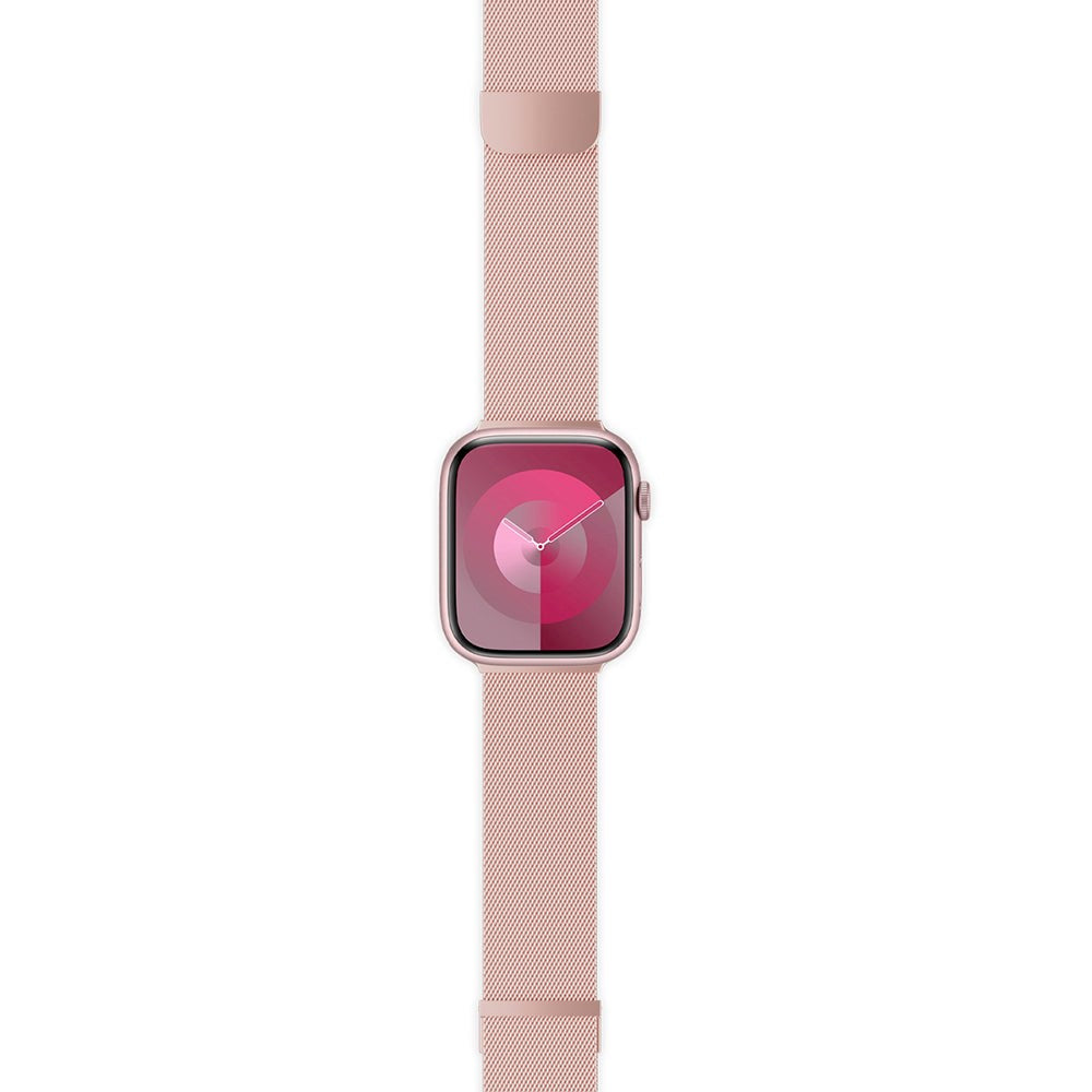 Apple Watch (42/44/SE/45/46/49mm) Epico Milanese+ (Plus) Stainless Steel Strap - Rose Gold