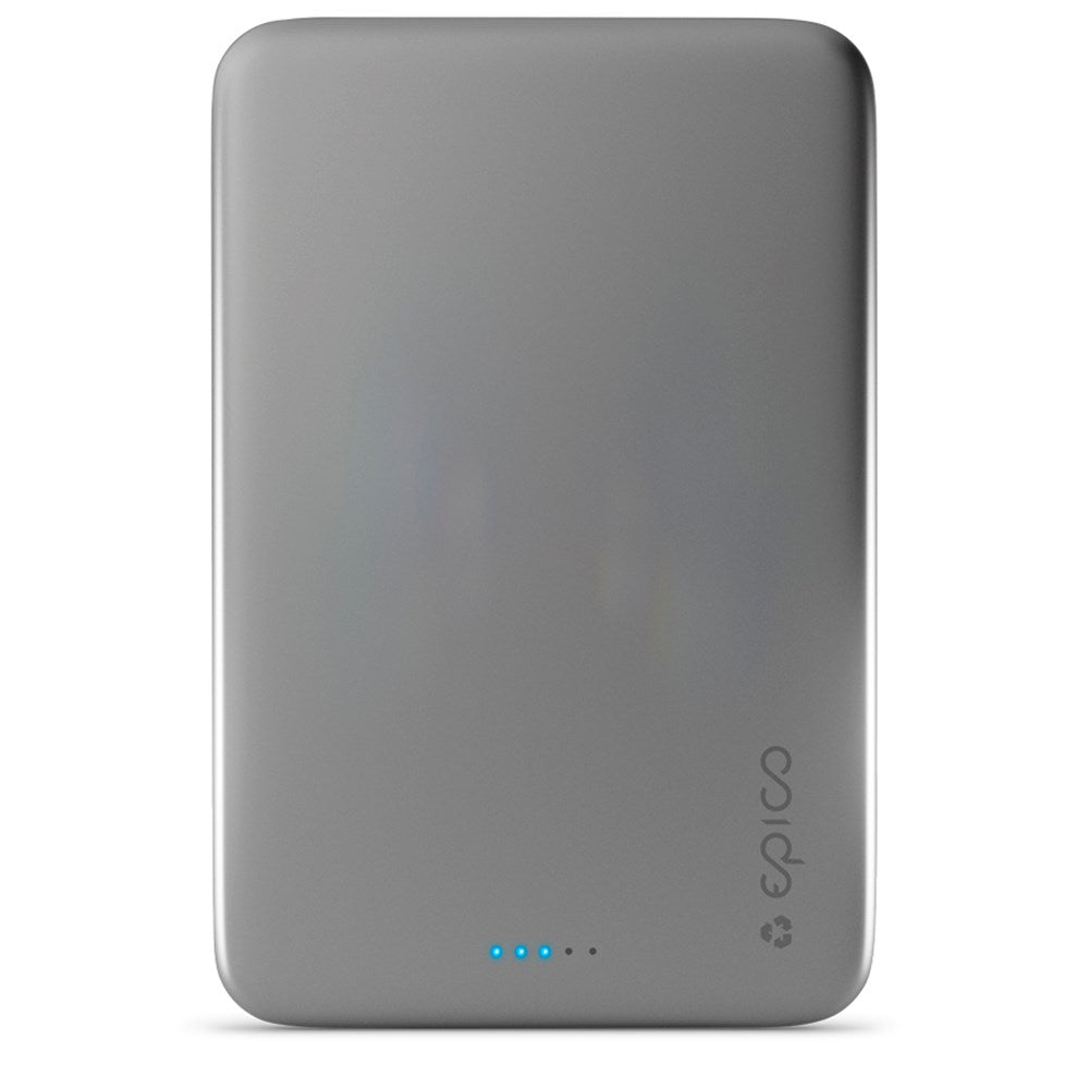 Epico Resolve Mag+ 20W Wireless Magnetic Powerbank 5,000 mAh w. USB-C Cable - MagSafe Compatible - Space Grey