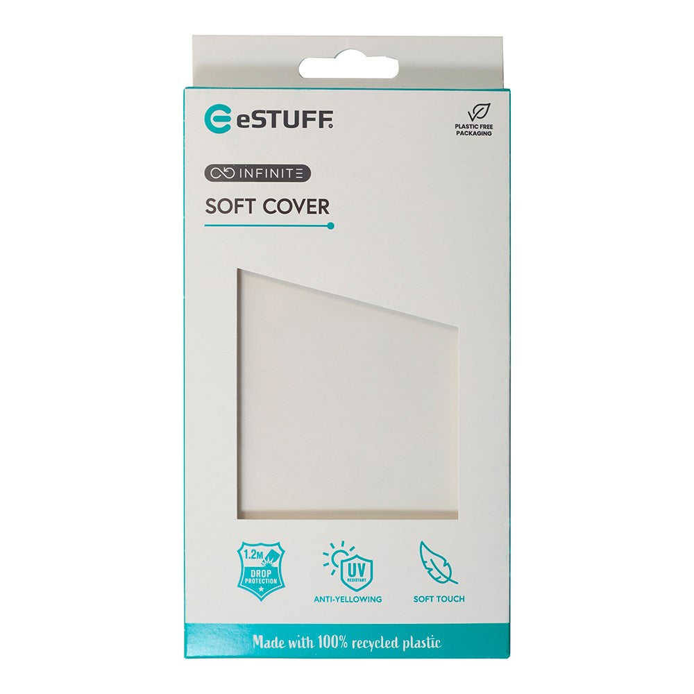 eSTUFF iPhone 16 INFINITE VIENNA Flexible Plastic Case - 100% Recycled Plastic - Transparent