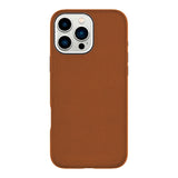 eSTUFF iPhone 16 Pro INFINITE VENICE Leather Covered Plastic Case - MagSafe Compatible - Brown