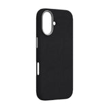 eSTUFF iPhone 17 INFINITE VENICE Faux Leather-Covered Plastic Case - MagSafe Compatible - Black