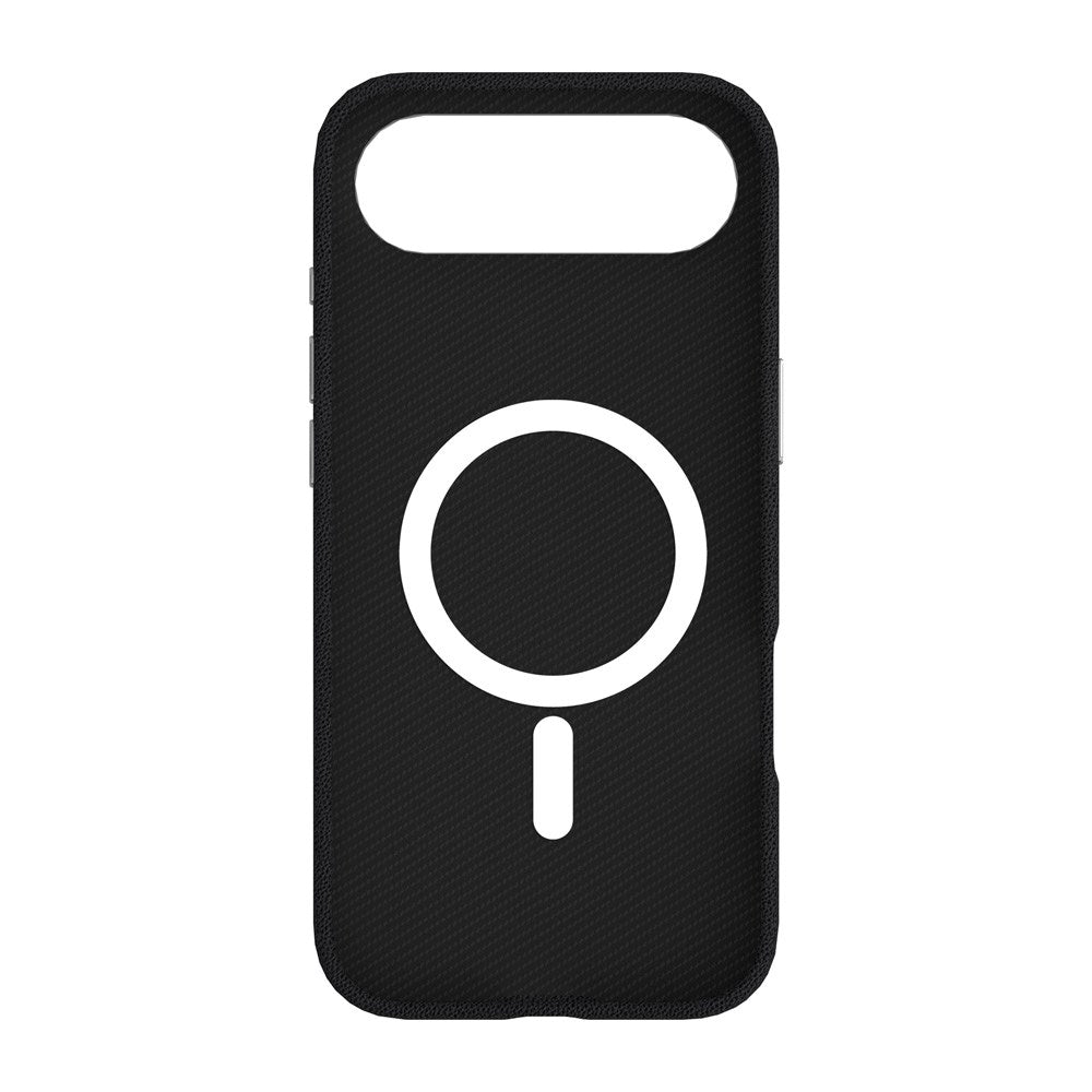 eSTUFF iPhone Air INFINITE VENICE Faux Leather-Covered Plastic Case - MagSafe Compatible - Black