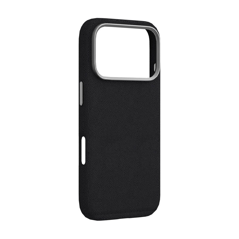 eSTUFF iPhone 17 Pro INFINITE VENICE Faux Leather-Covered Plastic Case - MagSafe Compatible - Black