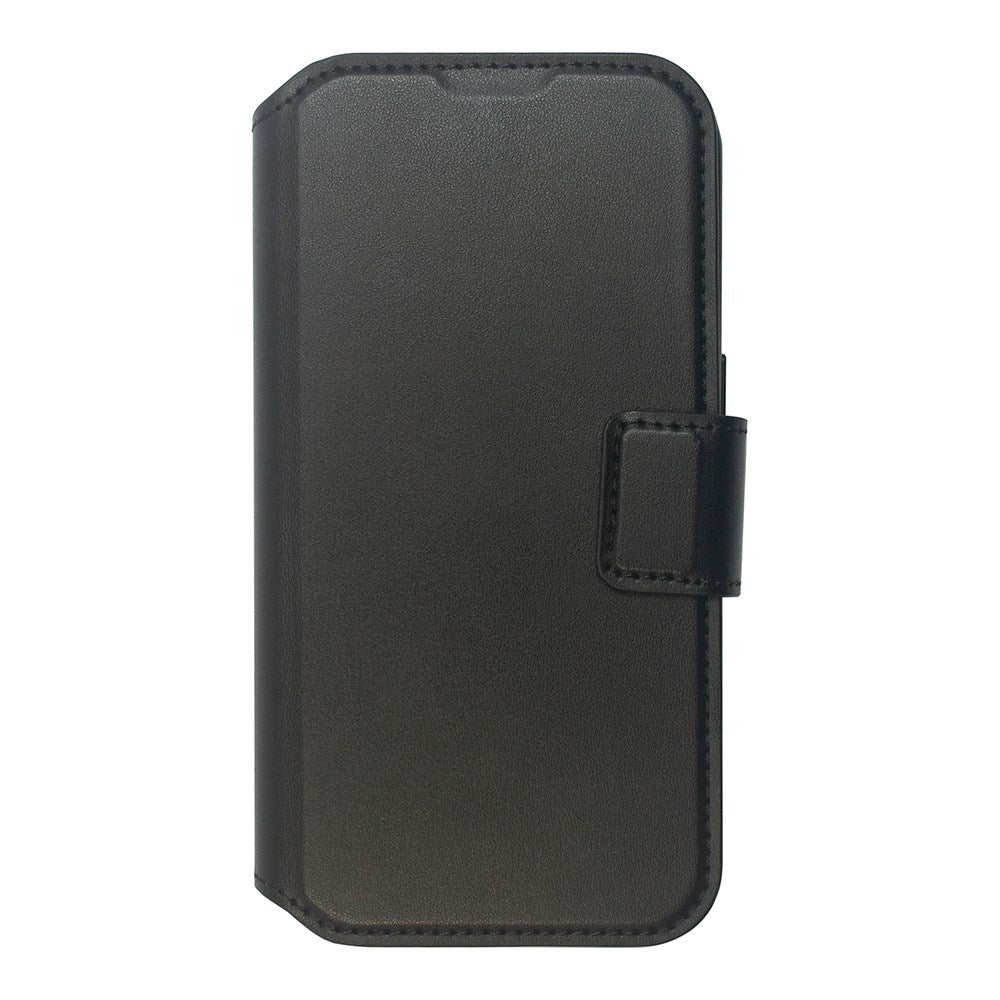 eSTUFF iPhone 16 INFINITE MILAN Leather Case with Card Holder - MagSafe Compatible - Black