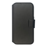 eSTUFF iPhone 16 INFINITE MILAN Leather Case with Card Holder - MagSafe Compatible - Black