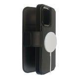 eSTUFF iPhone 16 Pro INFINITE MILAN Leather Case with Card Holder - MagSafe Compatible - Black