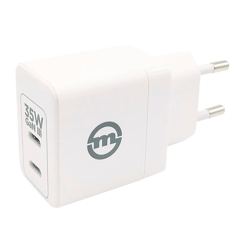 Mobile Origin 35W Super Charger GaN Wall charger with 2x USB-C - White