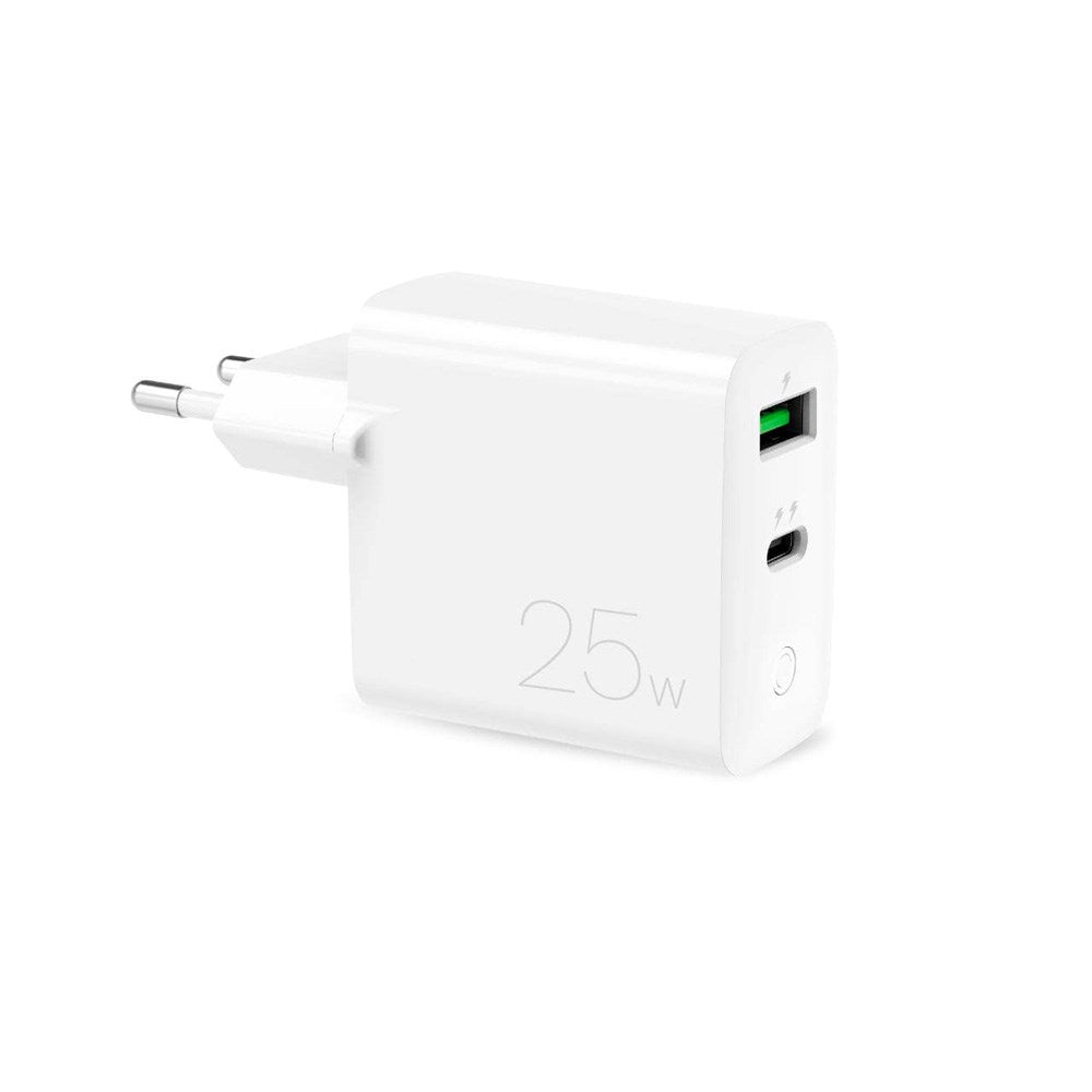 Puro Wall Charger 1 x USB-A 18W / 1 x USB-C 25W - White