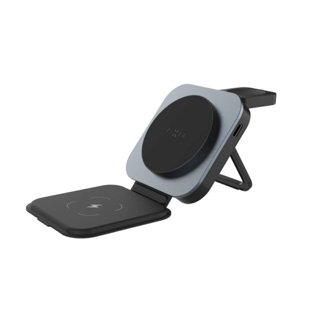 Fixed MagFlex 3-in-1 Foldable Wireless Charger with MagSafe - Black/Grey