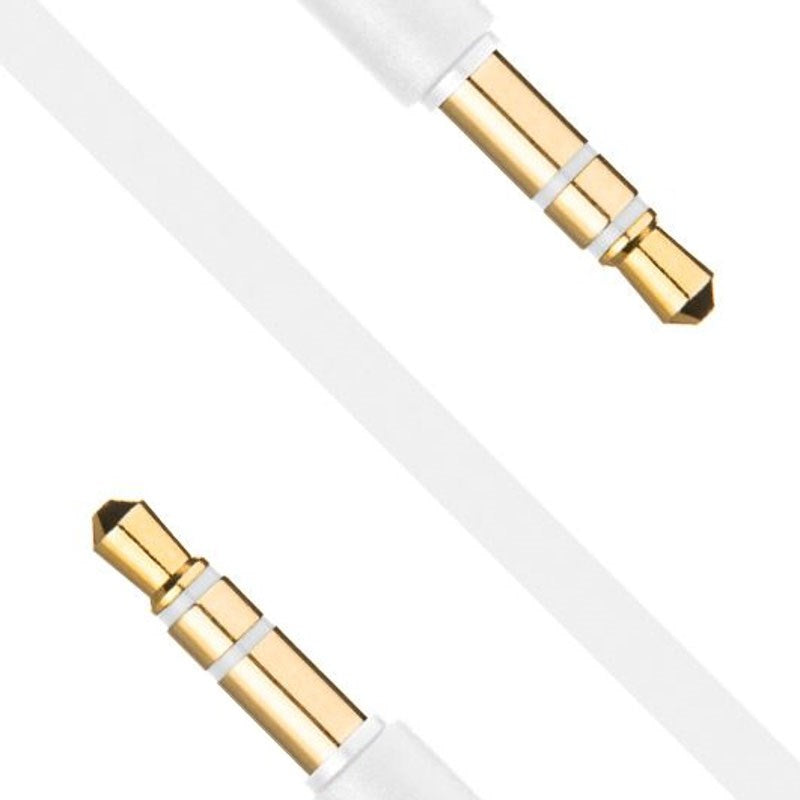 Fixed AUX Cable – 3.5mm Mini Jack – 1m - White