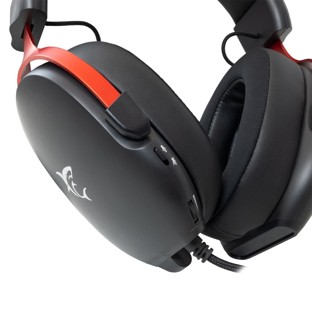 White Shark FOX Over-Ear Gaming Headset - Black
