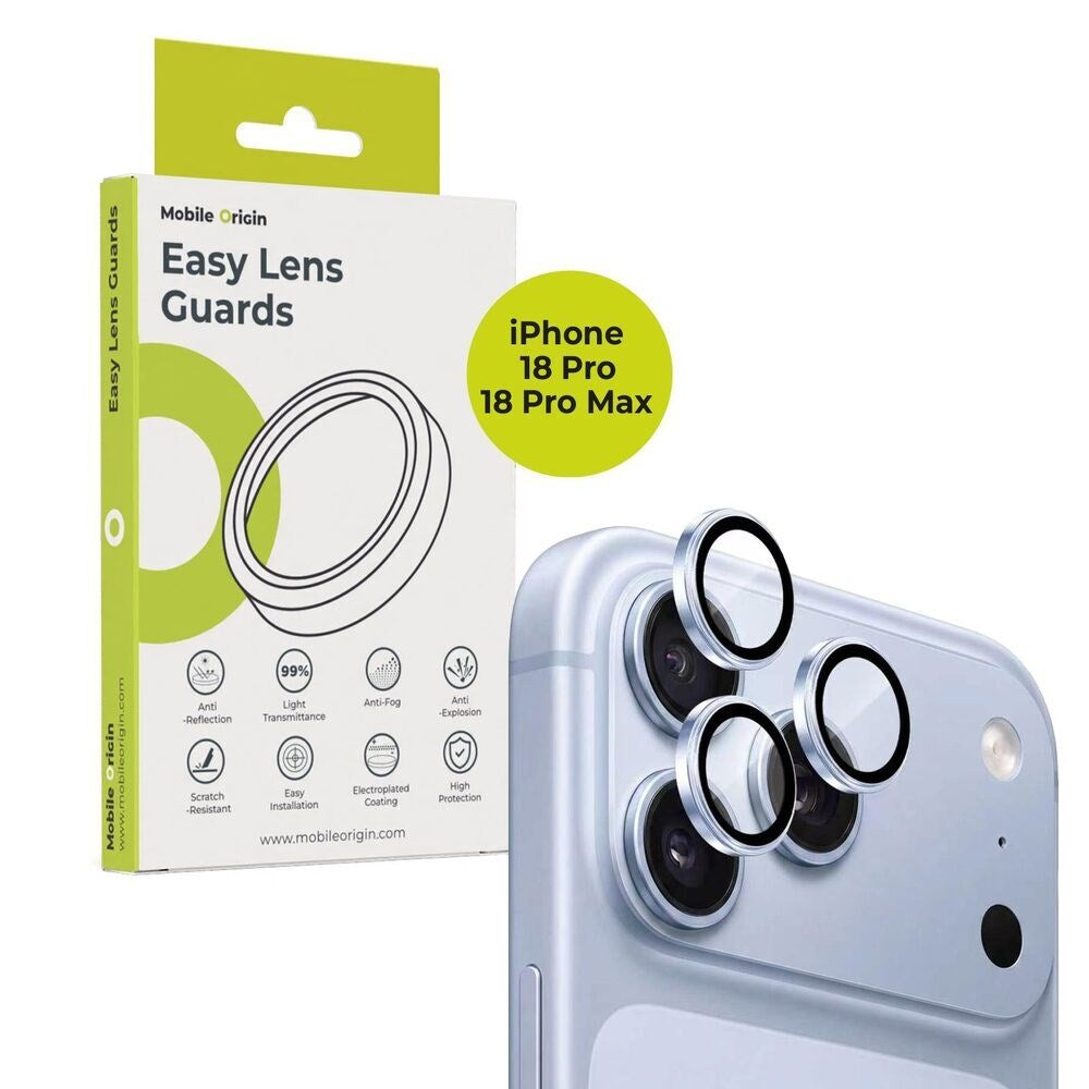 iPhone 18 Pro / 18 Pro Max Mobile Origin Easy Camera Lens Protector - Blue