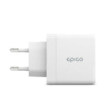 Epico Wall Charger PD 65W GaN w. USB-C & USB-A - White