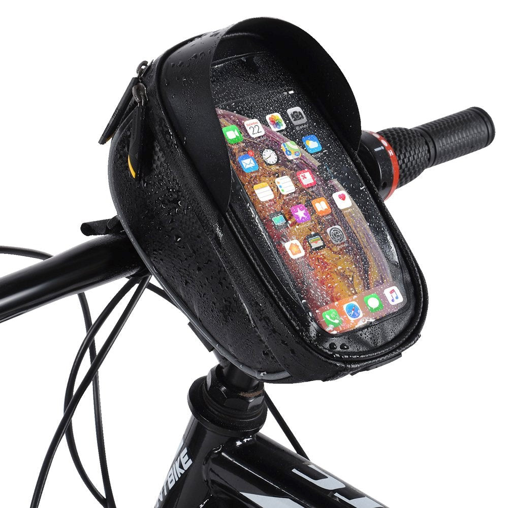 Wozinsky - Compact Bag with Mobile Holder for Bicycle Handlebars - Black