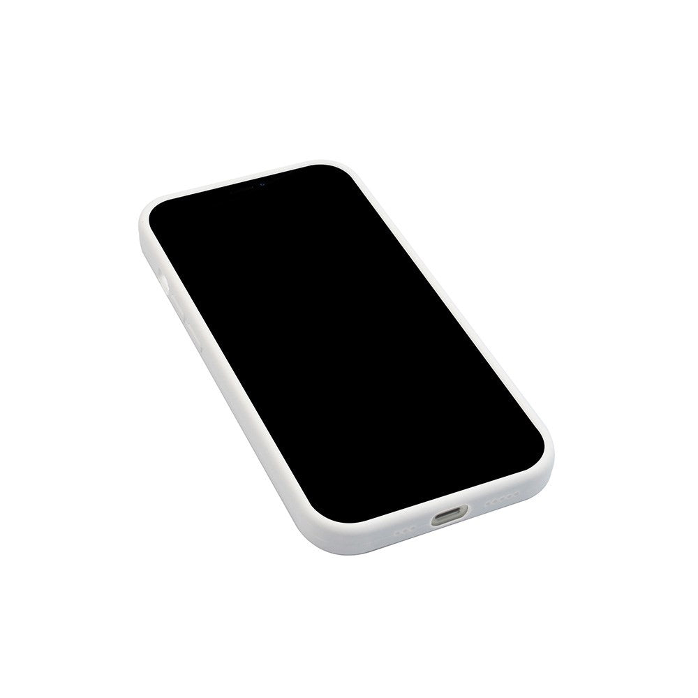 GreenMind iPhone 12 / 12 Pro Lined Silicone Case - White