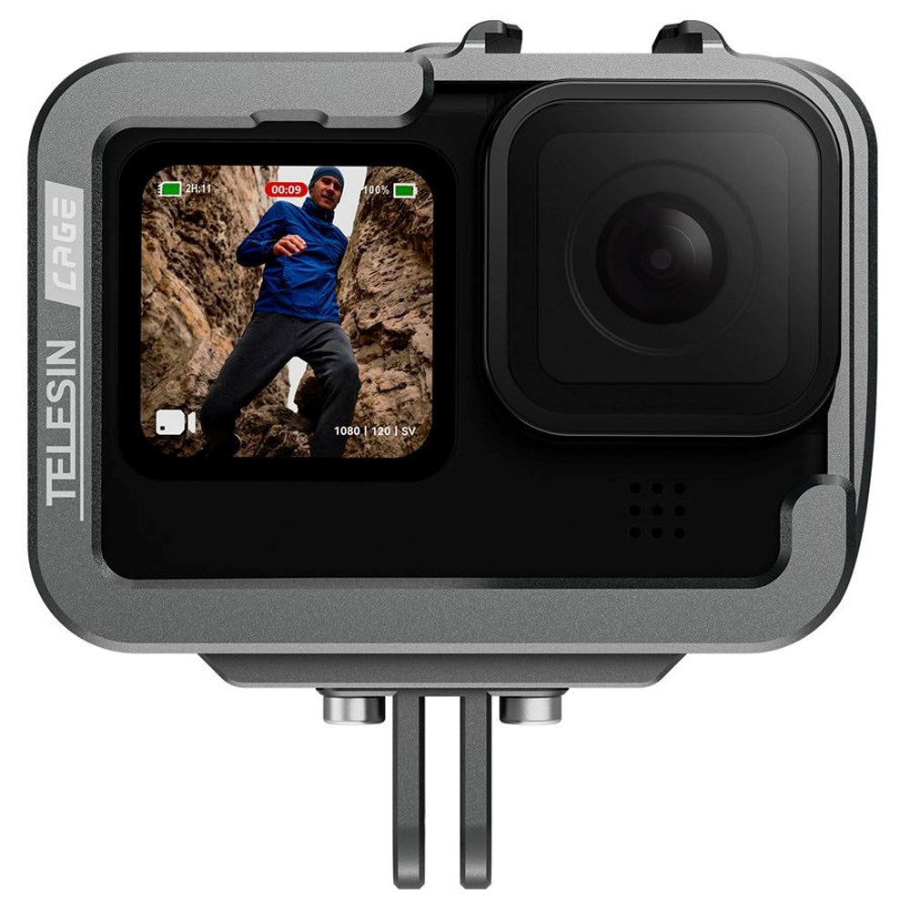TELESIN Metal Cage for GoPro Hero 9 / 10 / 11 / 12 / 13 - Grey