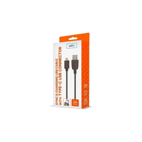 Setty USB-A to USB-C Cable 2A - 1m - Black