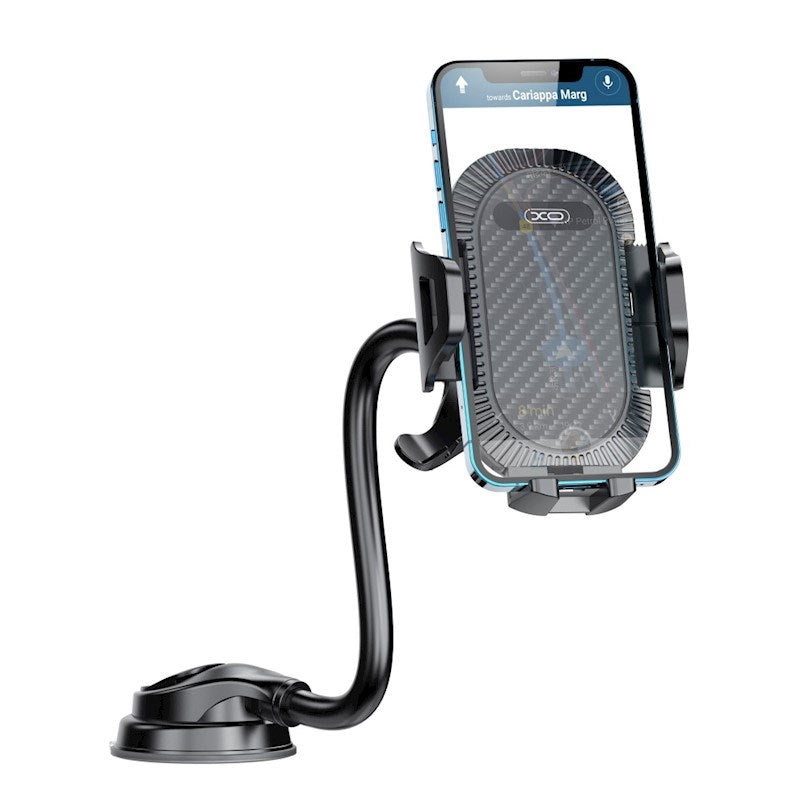 XO C85 Flexible Car Phone Holder with Suction Cup - Black