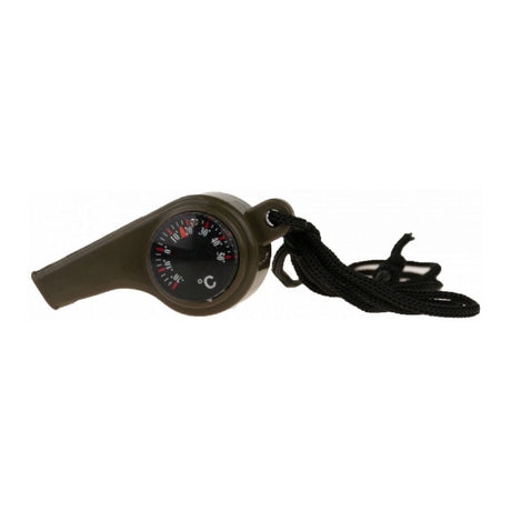 Setty Whistle with Built-in Compass and Thermometer - Black