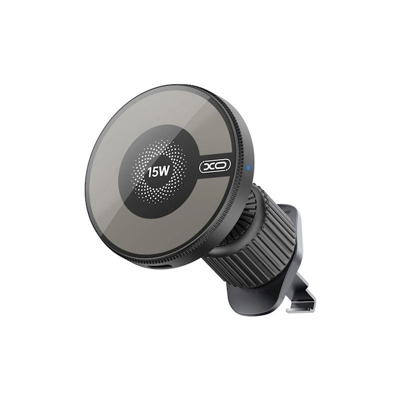 XO CX025 Magnetic Car Air Vent Phone Holder - 15W Wireless Charging - MagSafe Compatible - Black