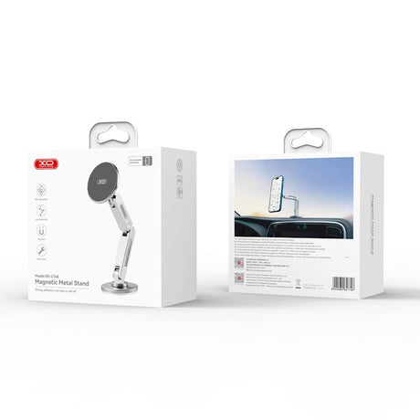 XO C148 Car Phone Holder - Dashboard - MagSafe Compatible - Silver