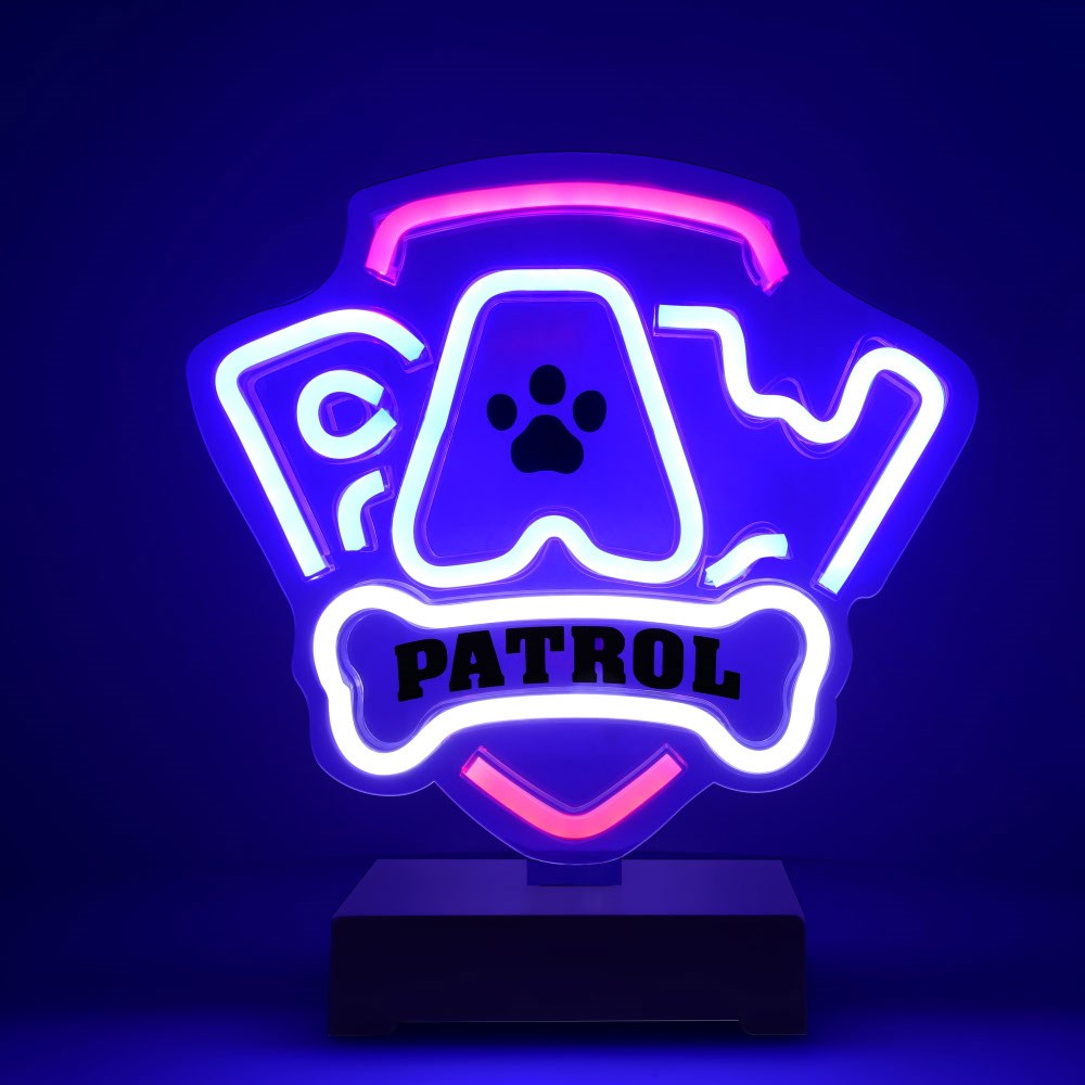 Neon LED Sign with Stand - Paw Patrol