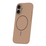 iPhone 16 Plus Silicone Thin Case - MagSafe Compatible - Brown