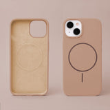 iPhone 16 Plus Silicone Thin Case - MagSafe Compatible - Brown