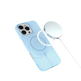iPhone 15 Glitter Thin Case - MagSafe Compatible - Light Blue