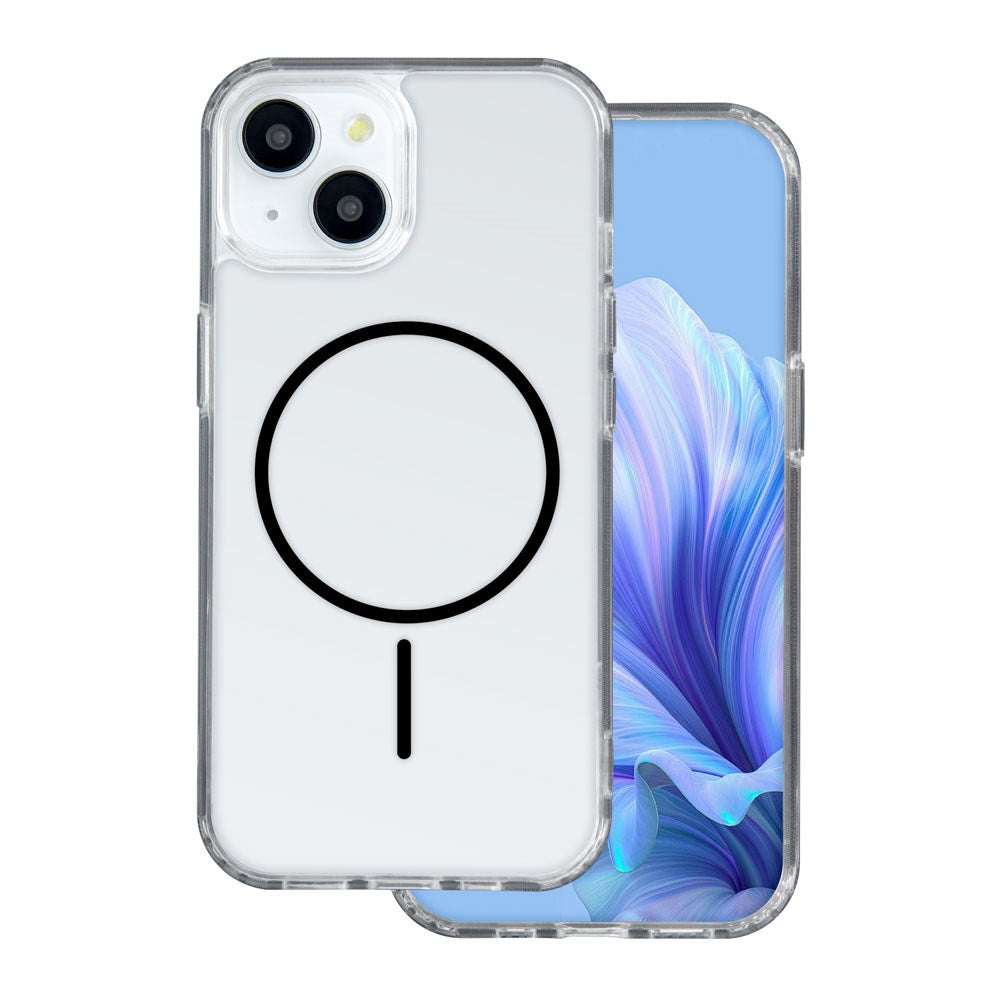 iPhone 17 TFO Anti-Shock Thin Case - MagSafe Compatible - Transparent / Black