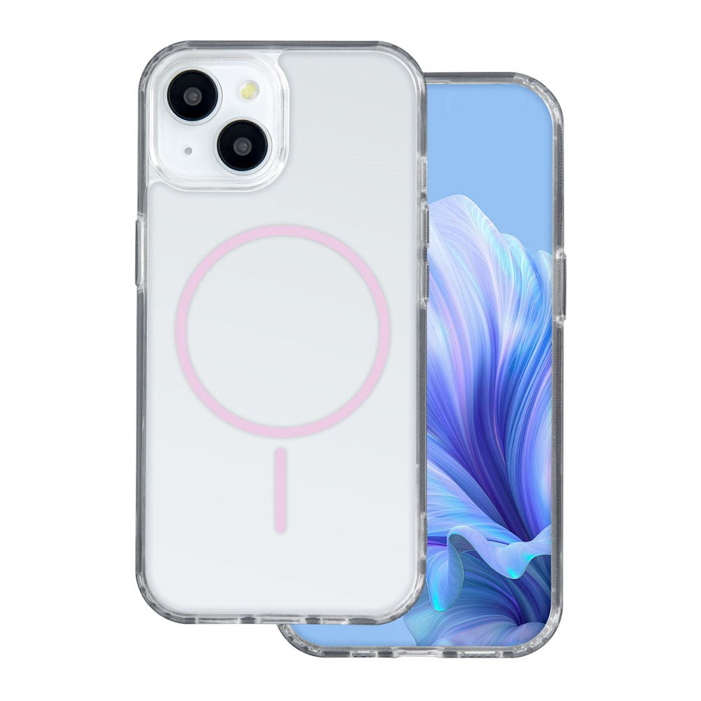iPhone 17 TFO Anti-Shock Thin Case - MagSafe Compatible - Transparent / Pink