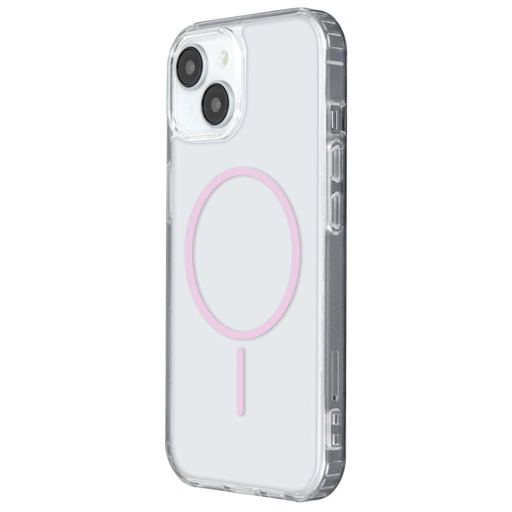 iPhone 17 TFO Anti-Shock Thin Case - MagSafe Compatible - Transparent / Pink