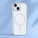 iPhone 17 TFO Anti-Shock Thin Case - MagSafe Compatible - Transparent / Pink