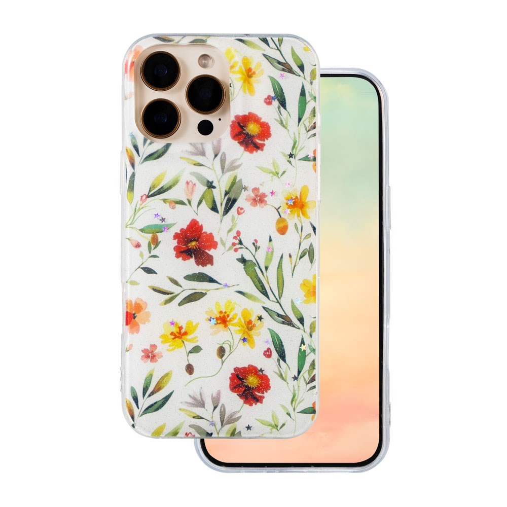 iPhone 16 Pro TFO Glow Glam Case - White / Floral