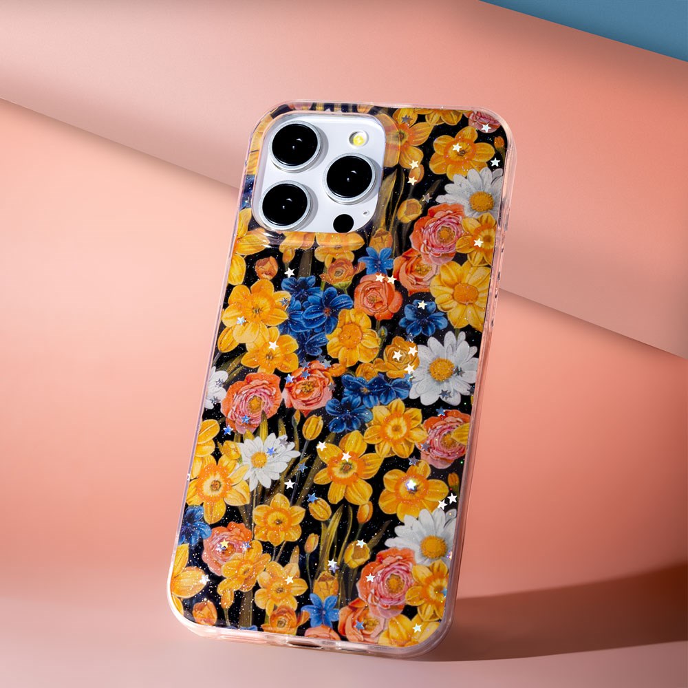iPhone 17 Pro TFO Glow Glam Case - Orange / Floral