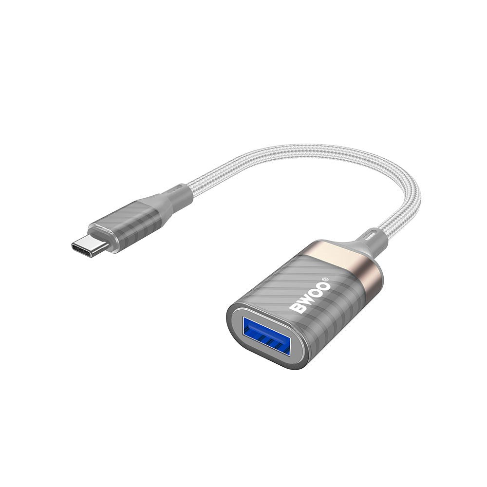 BWOO USB-C to USB-A Adapter - Grey