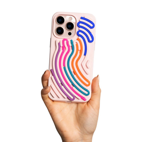 iPhone 16 Pro Max TFO DIY Snake Silicone Case - Pink