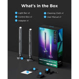 Govee Smart Gaming Light Bars Pro - Three-sided - Transparent / Metal