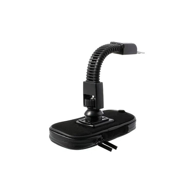 Waterproof Rotating Mobile Holder for Motorcycle Handlebar - Size 14.5 x 7.5 cm - Black