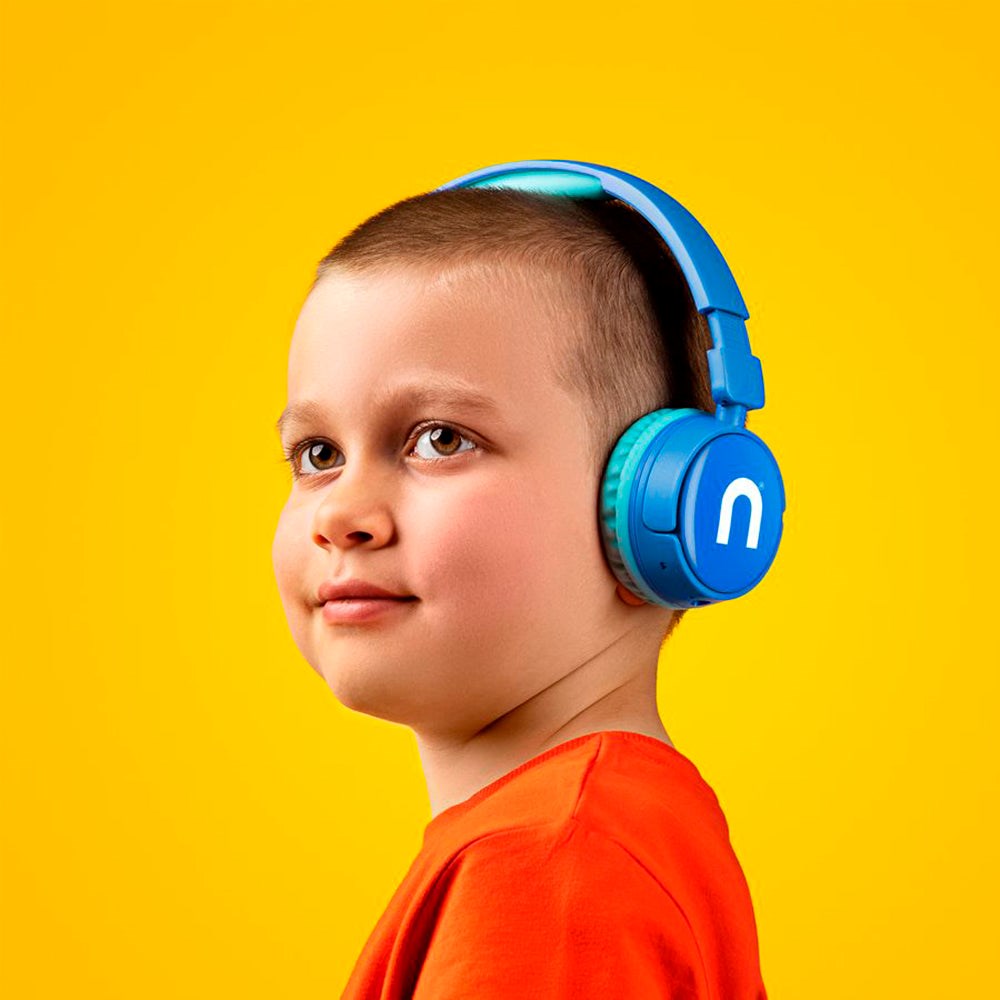 Niceboy Hive Kiddie Bluetooth Headphones On-Ear for Children w. Sound Limiter - Blue