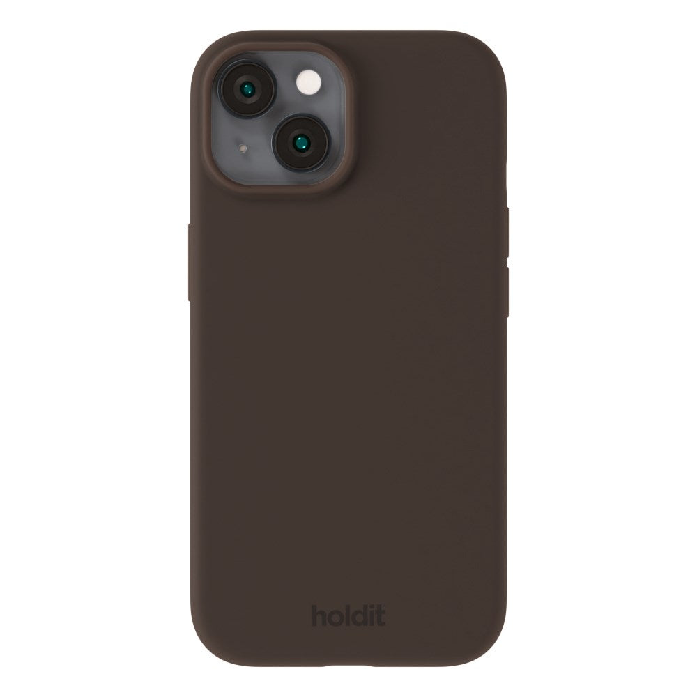 Holdit iPhone 15 Soft Touch Silikone Case - Chocolate