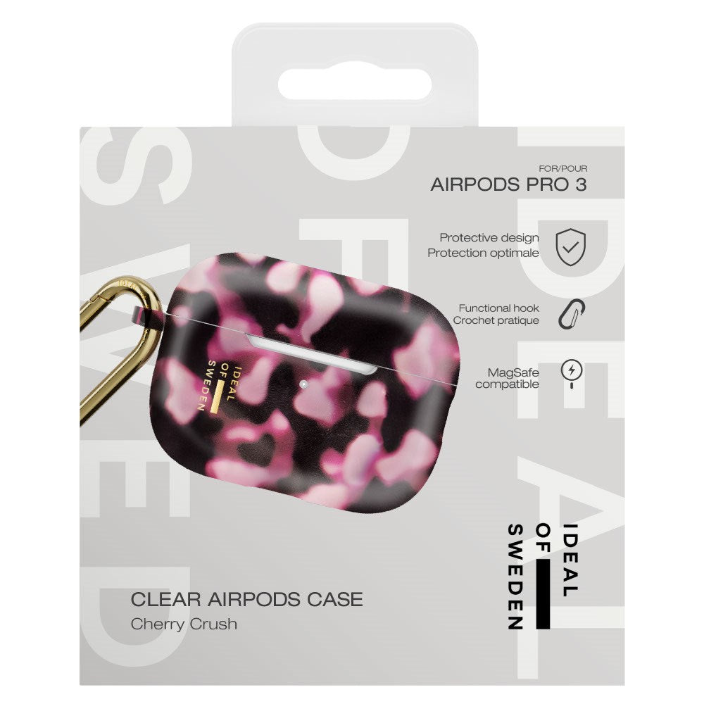iDeal of Sweden AirPods Pro (3rd Gen.) Clear Case with Carabiner Hook - Cherry Crush