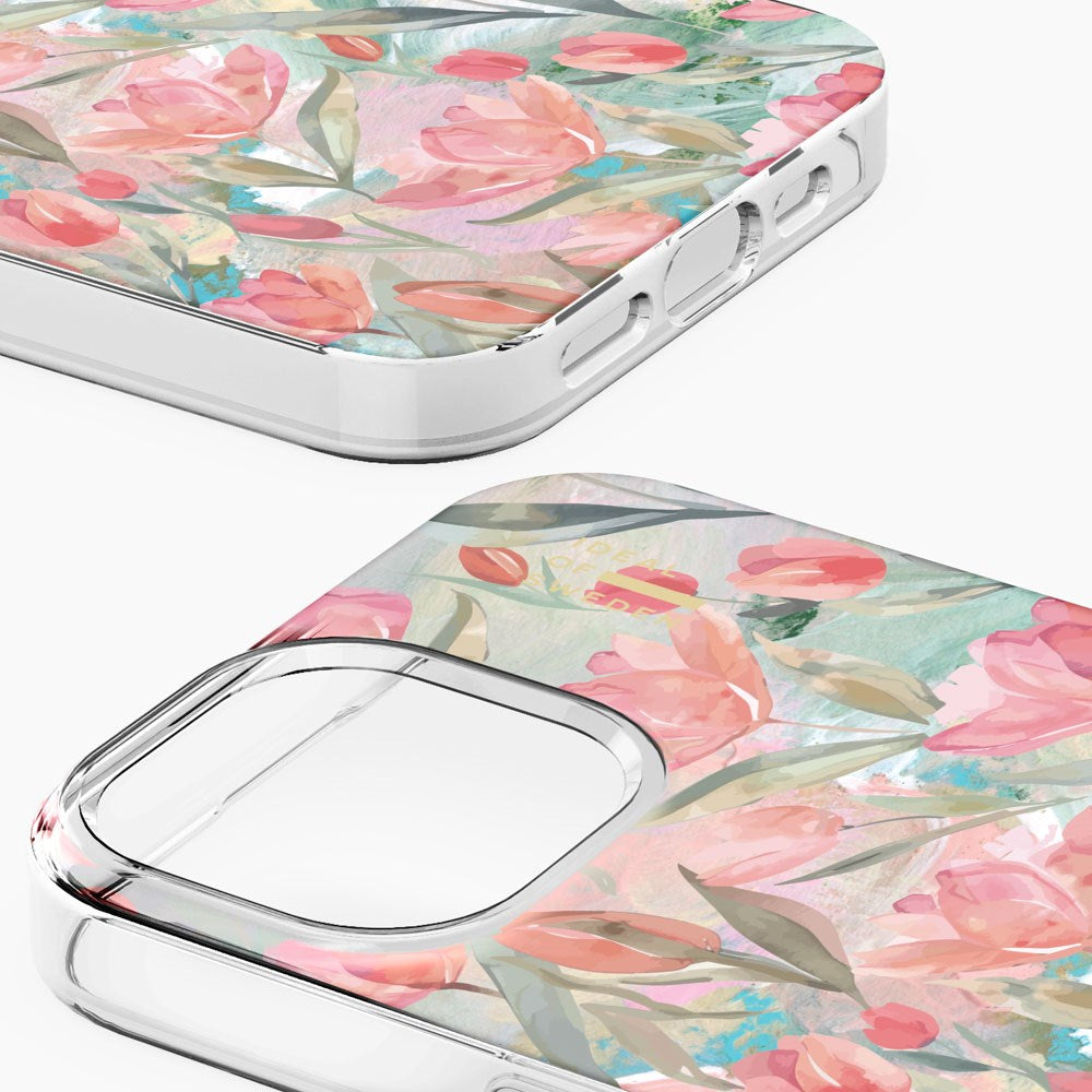iPhone 17e / 16e / 15 / 14 / 13 iDeal Of Sweden Clear Case - MagSafe Compatible - Tulip Bloom
