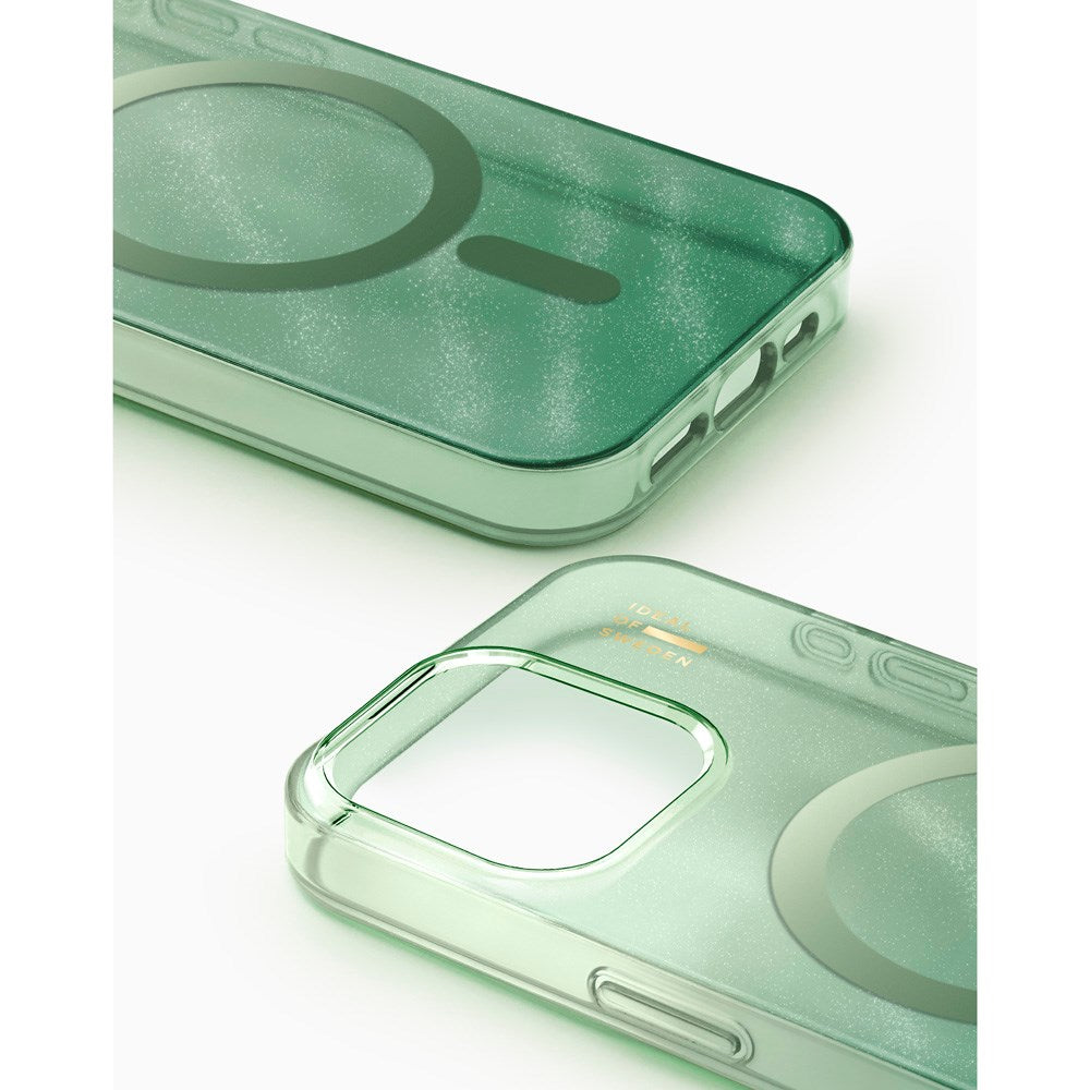 iPhone 15 Pro iDeal Of Sweden Clear Case - MagSafe Compatible - Sage Green
