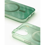 iPhone 16 iDeal Of Sweden Clear Case - MagSafe Compatible - Sage Green