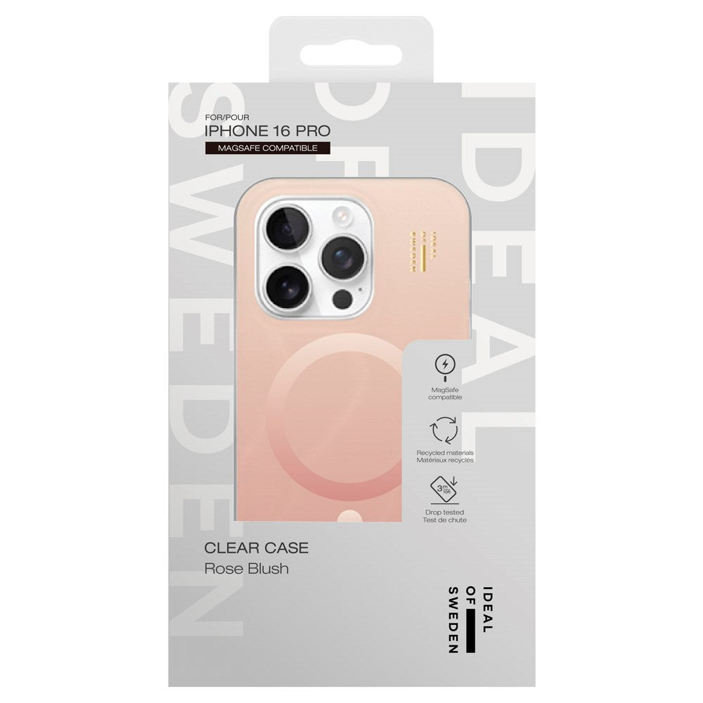 iPhone 16 Pro iDeal Of Sweden Clear Case - MagSafe Compatible - Rose Blush